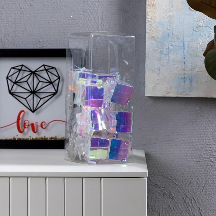 Гирлянда «Нить» 2.5 м с насадками «Подарки», IP20, прозрачная нить, 10 LED, свечение белое, 220 В Гирлянда «Нить» 2.5 м с насадками «Подарки», IP20, прозрачная нить, 10 LED, свечение белое, 220 В