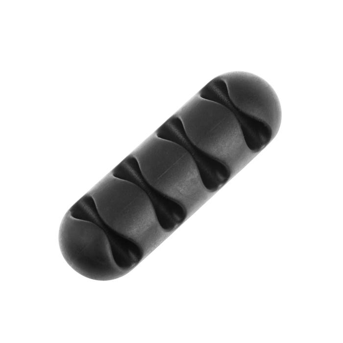 Держатель проводов TORSO, самоклеящийся, 4 деления, 6.5×2 см, черный Держатель проводов TORSO, самоклеящийся, 4 деления, 6.5×2 см, черный