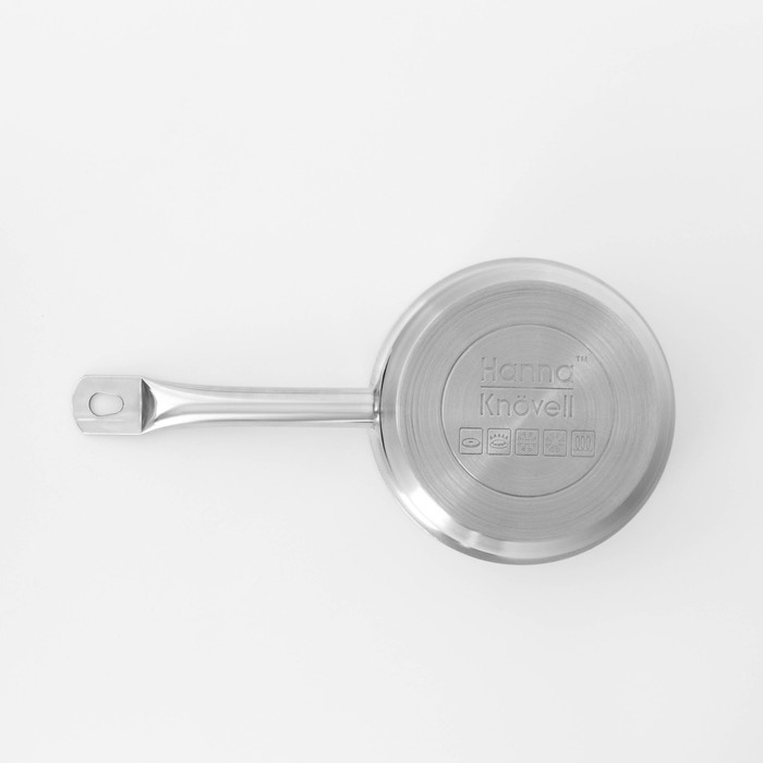 Сотейник из нержавеющей стали с крышкой Hanna Knövell, 1,2 л, d=16 см, h=6,5 см, толщина стенки 0,8 мм, индукция