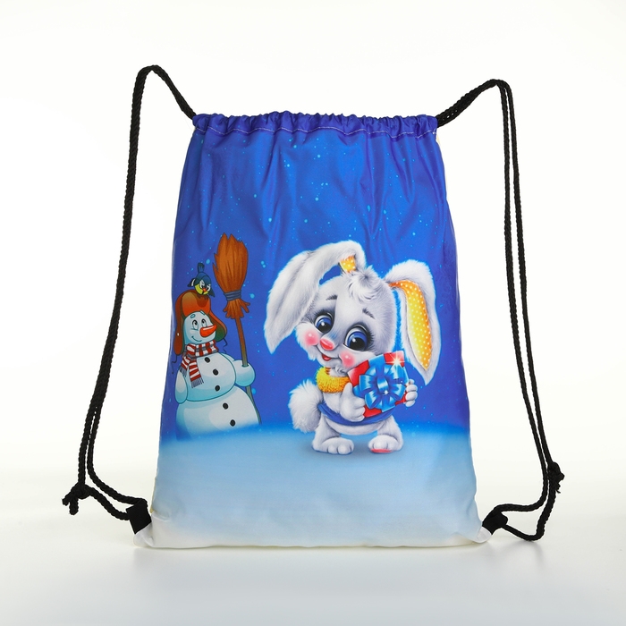 Новый год 2025. Новогодний мешок для подарков на шнурке «Зайчик», цвет разноцветный Новый год 2025. Новогодний мешок для подарков на шнурке «Зайчик», цвет разноцветный