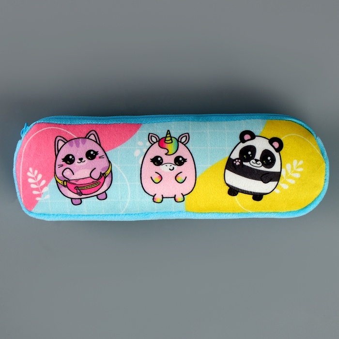 Пенал школьный мягкий Пенал школьный мягкий "Зверята", 6,5*20 см