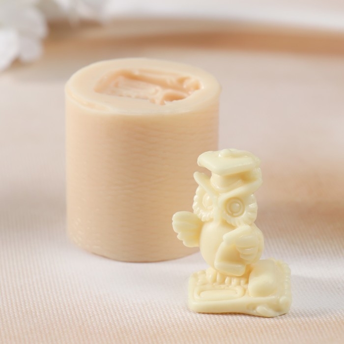 Молд силиконовый Молд силиконовый "Ученая сова №1" 4х4,2х4,2 см