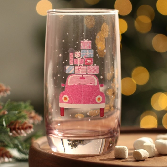 Новый год. Стакан стеклянный «Подарки», 330 мл Новый год. Стакан стеклянный «Подарки», 330 мл
