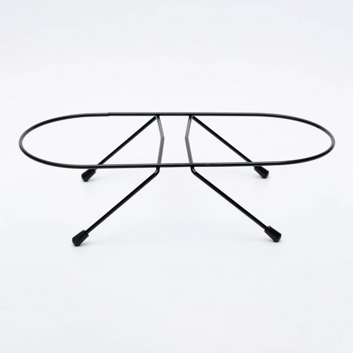 Набор из 2  мисок на подставке,  2 х 500 мл, чёрная подставка Набор из 2  мисок на подставке,  2 х 500 мл, чёрная подставка