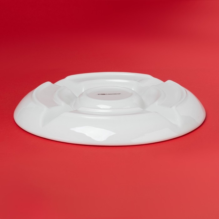 Менажница новогодняя Доляна «Сани Деда Мороза», 5 ячеек, 25,5×3,1 см, керамика, цвет белый Менажница новогодняя Доляна «Сани Деда Мороза», 5 ячеек, 25,5×3,1 см, керамика, цвет белый