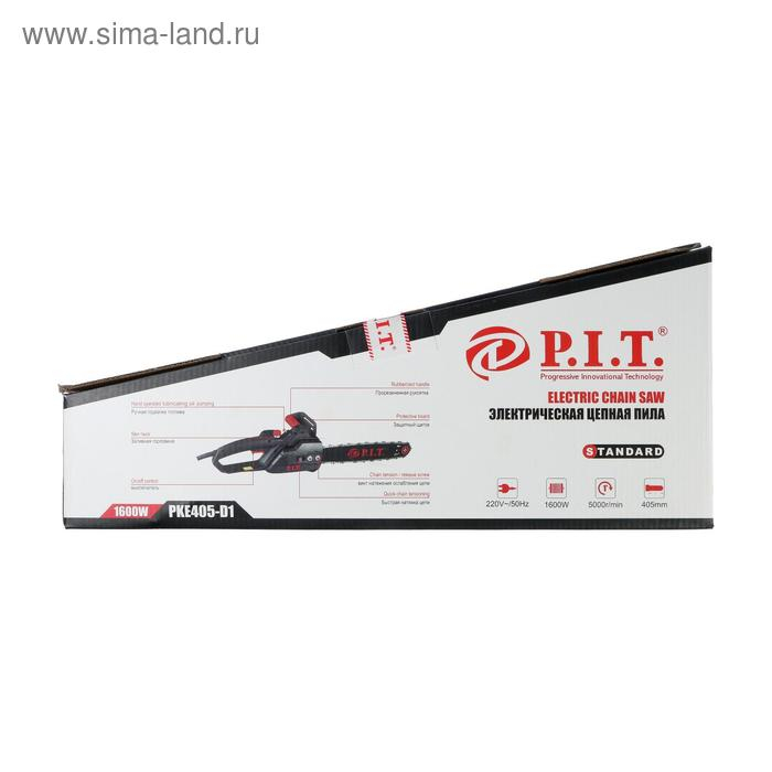 Пила цепная P.I.T. PKE405-D1, электрическая, 1600 Вт, 16 Пила цепная P.I.T. PKE405-D1, электрическая, 1600 Вт, 16", шаг 3/8", паз 1.3 мм, 59 звеньев