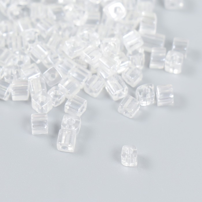 Бисер стекло 6/0  Бисер стекло 6/0 "Кубик. Прозрачный" 10 гр
