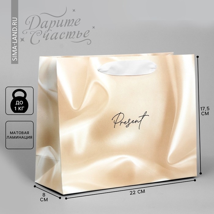 Пакет подарочный, упаковка, «Present», 22 х 17.5 х 8 см Пакет подарочный, упаковка, «Present», 22 х 17.5 х 8 см
