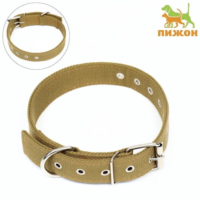 Ошейник брезентовый безразмерный двухслойный, 72 х 3,5 см, песочный Ошейник брезентовый безразмерный двухслойный, 72 х 3,5 см, песочный