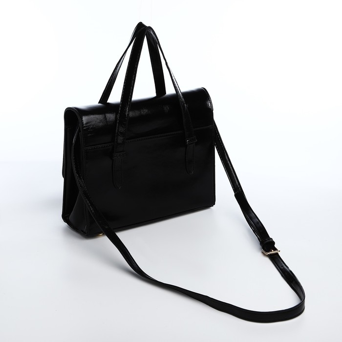 Сумка-мессенджер на клапане, цвет чёрный Сумка-мессенджер на клапане, цвет чёрный