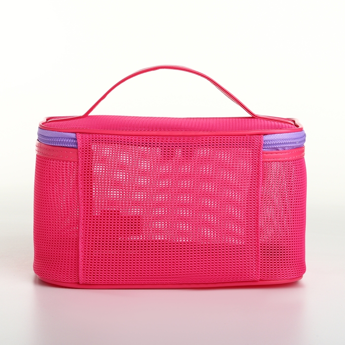 Косметичка на молнии, цвет малиновый
