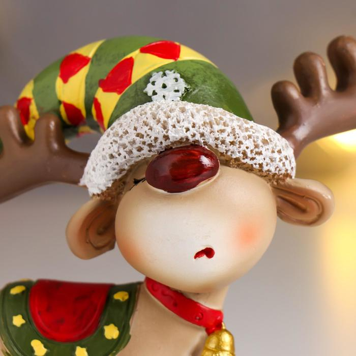 Сувенир полистоун Сувенир полистоун "Лосик в колпаке сползающим на глаза" МИКС 11х5,5х11 см