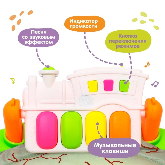 Развивающий музыкальный коврик «Сказочные птицы», 85х85 см. Развивающий музыкальный коврик «Сказочные птицы», 85х85 см.