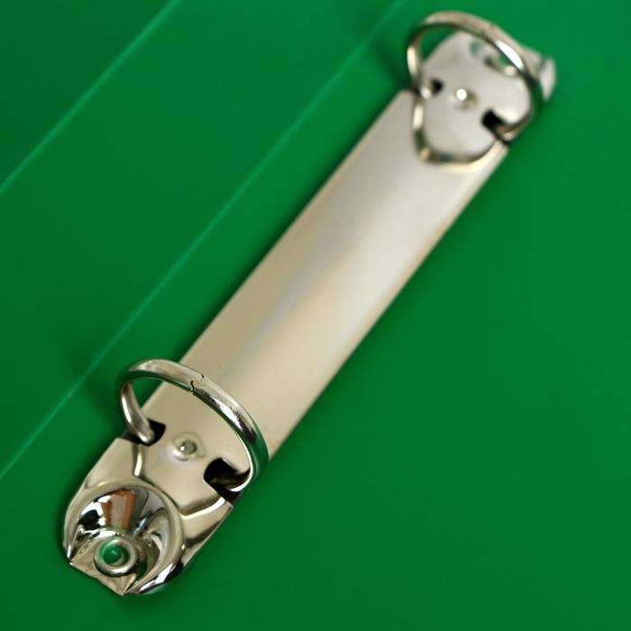 Папка на 2 кольцах А4, Calligrata, 27 мм, 700 мкм, внутренний и торцевой карман, зеленая Папка на 2 кольцах А4, Calligrata, 27 мм, 700 мкм, внутренний и торцевой карман, зеленая