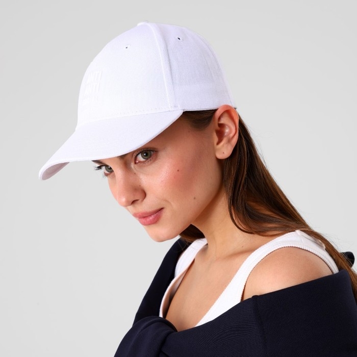 Кепка женская Anti Anti Social, цвет белый