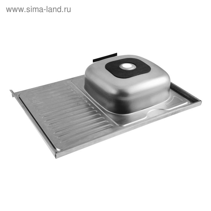 Мойка кухонная MIXLINE 527970, накладная, толщина 0.4 мм, 80х60х16 см, левая, выпуск 1 1/2 Мойка кухонная MIXLINE 527970, накладная, толщина 0.4 мм, 80х60х16 см, левая, выпуск 1 1/2"