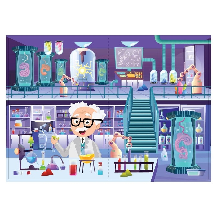 Книга «Безумная лаборатория», со светящимися наклейками, 90 наклеек, 4 стр. Книга «Безумная лаборатория», со светящимися наклейками, 90 наклеек, 4 стр.