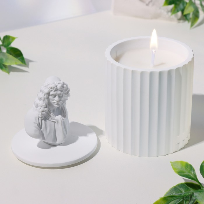 Свеча в бетоне ароматическая  Свеча в бетоне ароматическая "Мольер", китайский чай, 13х7 см, соевый воск, 160 г