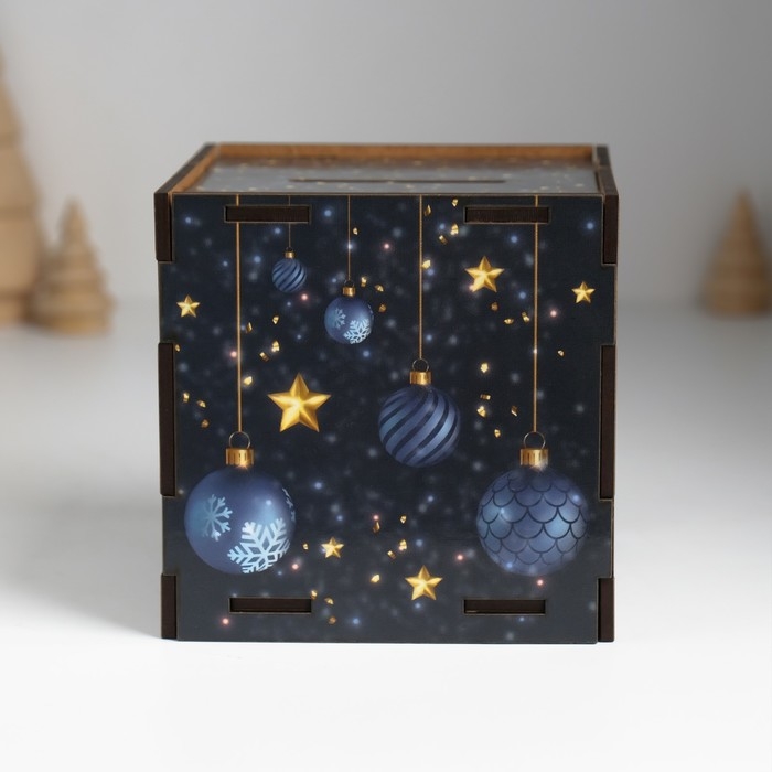 Копилка куб  Копилка куб "Исполнения желаний" 10х10х10 см