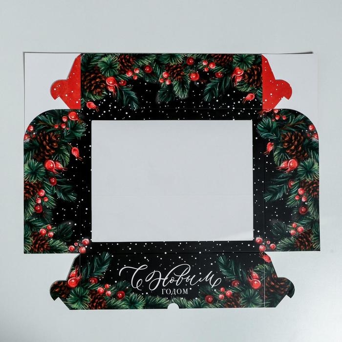 Коробка для капкейков «С Новым Годом» 25 х 33 х 10 см, Новый год Коробка для капкейков «С Новым Годом» 25 х 33 х 10 см, Новый год