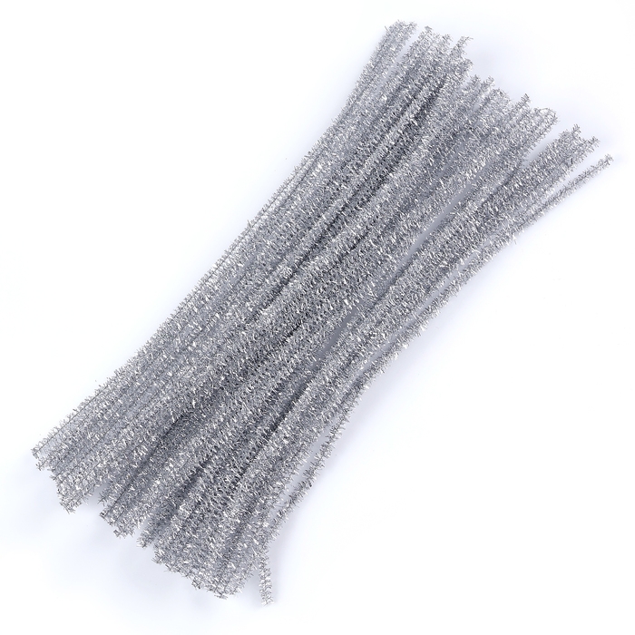 Проволока с ворсом для поделок «Блеск», набор 50 шт, размер 1 шт: 30×0,6 см, цвет серебро Проволока с ворсом для поделок «Блеск», набор 50 шт, размер 1 шт: 30×0,6 см, цвет серебро
