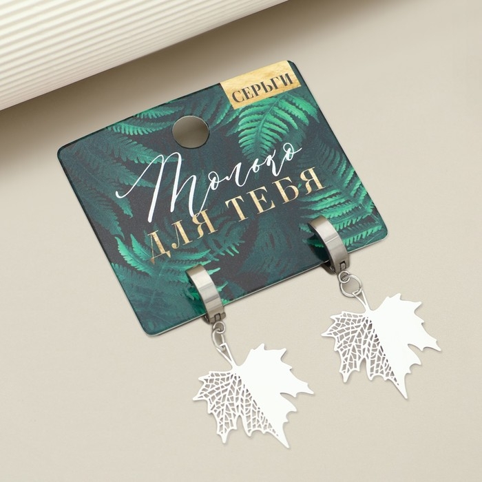 Серьги «Только для тебя», 4 х 1.5 см Серьги «Только для тебя», 4 х 1.5 см