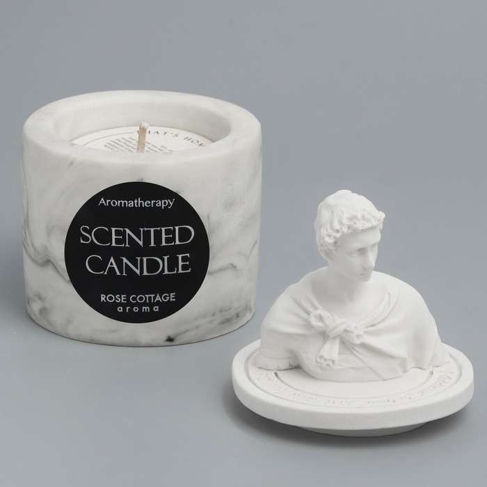 Свеча в бетоне ароматическая  Свеча в бетоне ароматическая "Лилия", соевый воск