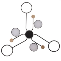 Люстра с ПДУ 2298/7BK LED 156Вт 3000-6000К черный 105х99х15 см BayerLux