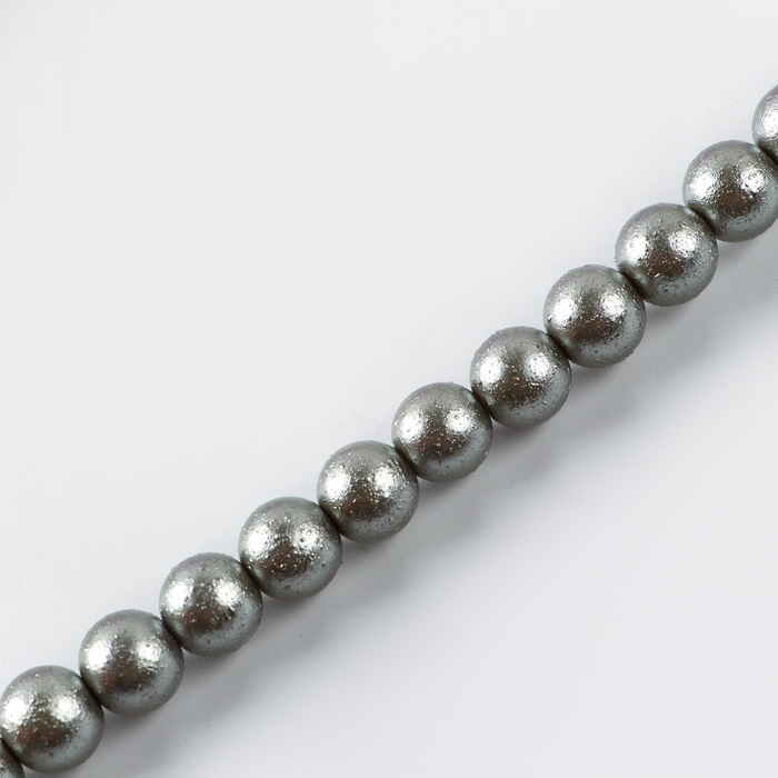 Бусины из стекла, набор 78 шт., диаметр 1 шт. — 10 мм, цвет серебряный