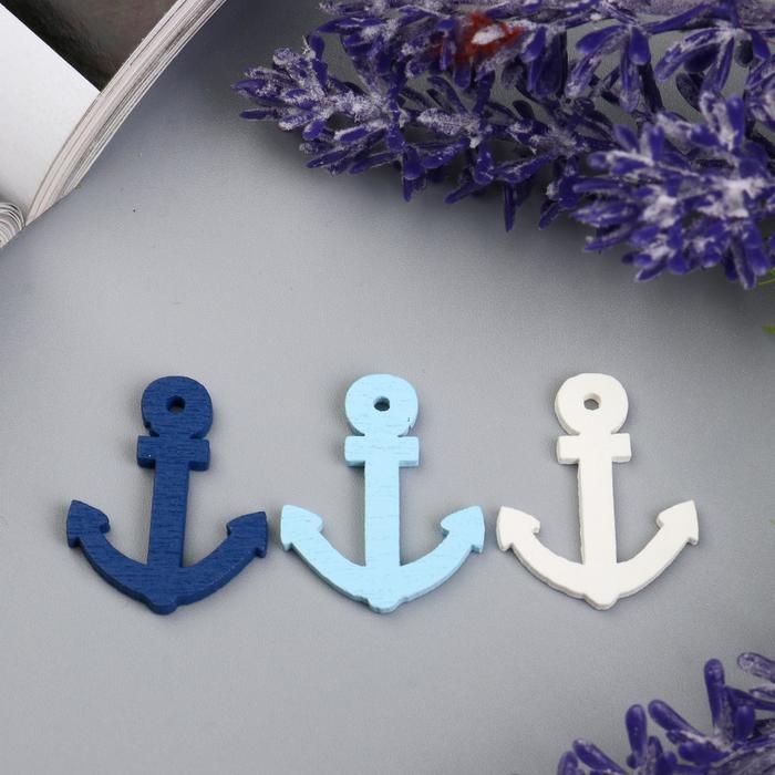 Декор для творчества дерево Декор для творчества дерево "Якорь" (набор 20 шт) 13х10 см