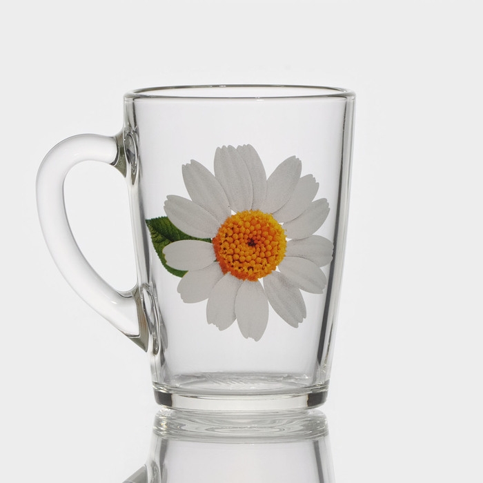 Кружка стеклянная «Коллекция цветов», 300 мл, рисунок МИКС Кружка стеклянная «Коллекция цветов», 300 мл, рисунок МИКС