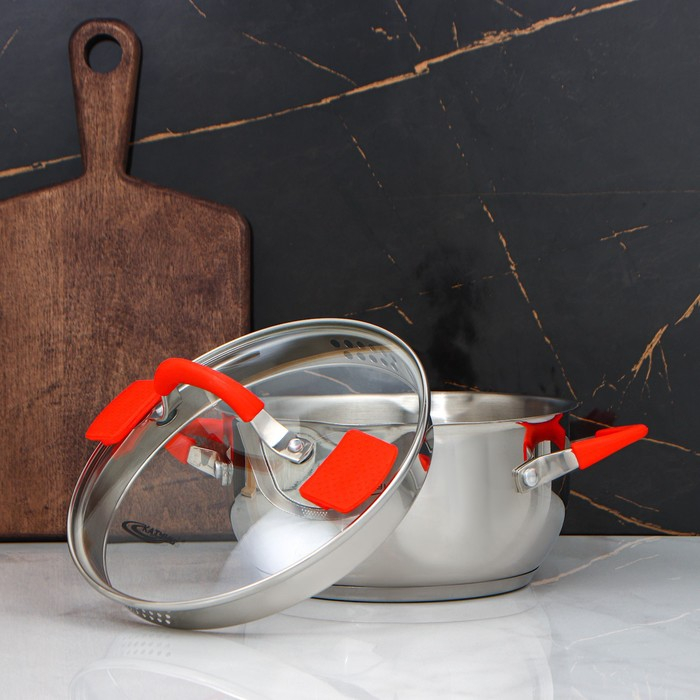 Кастрюля «Аврора», 3 л, d=20 см, капсульное дно, индукция Кастрюля «Аврора», 3 л, d=20 см, капсульное дно, индукция