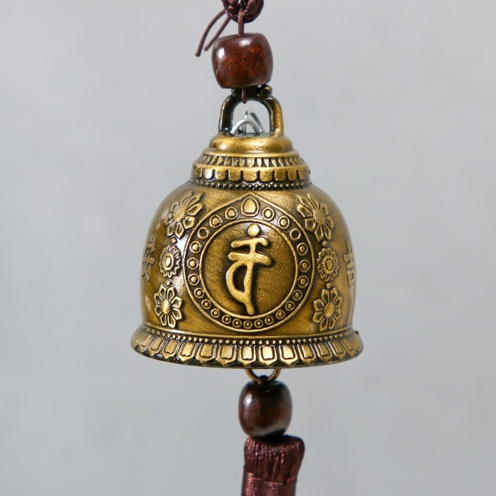 Колокольчик металл  Колокольчик металл "Голова Будды" 4,8х4,8х32 см