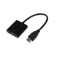 Переходник Luazon PL-001, HDMI-VGA, провод 0.2 м, чёрный