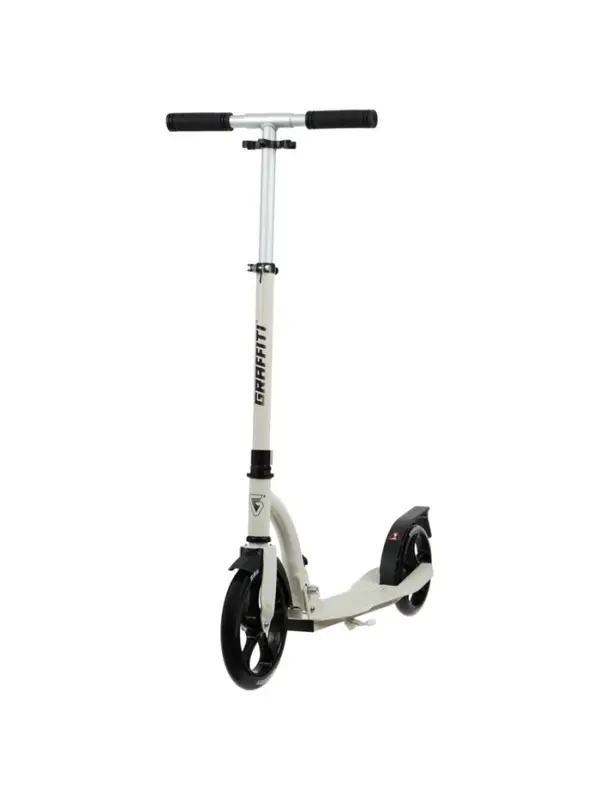 Самокат городской GRAFFITI Cruiser 230, складной, колёса PU 230/200 мм, ABEC 9 Carbon, белый