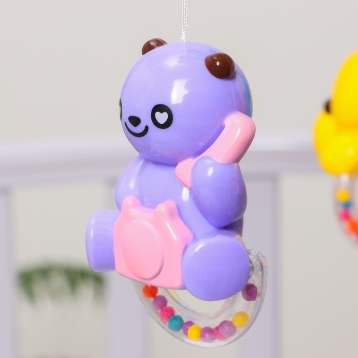 Мобиль музыкальный на кроватку «Музыкальные листья. Панды», на батарейках, Крошка Я Мобиль музыкальный на кроватку «Музыкальные листья. Панды», на батарейках, Крошка Я