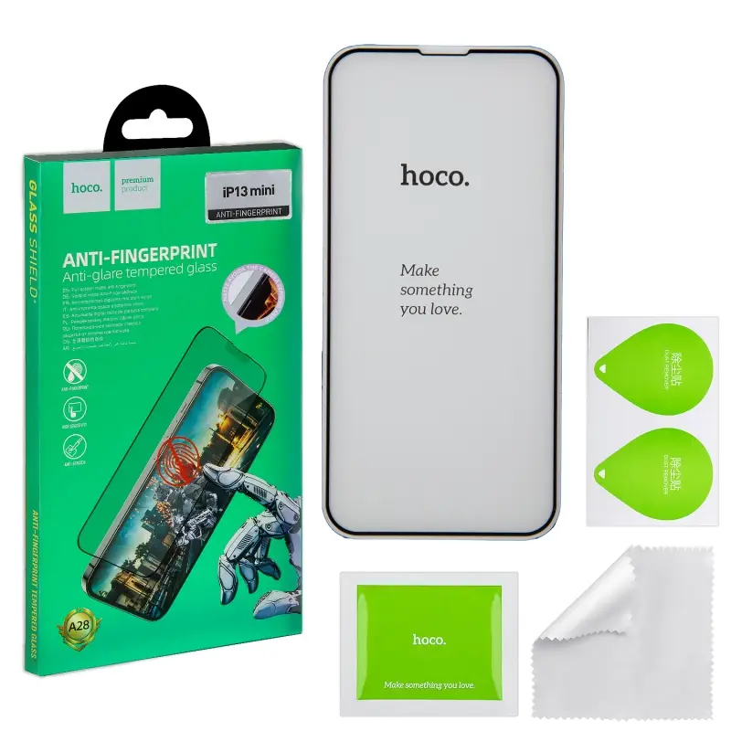 Защитное стекло IPH 13 Mini 5.4 (2021) Anti Fingerprint A28 HOCO Защитное стекло IPH 13 Mini 5.4 (2021) Anti Fingerprint A28 HOCO