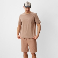 Футболка мужская из органического хлопка MINAKU REGULAR FIT: цвет бежевый, р-р 48