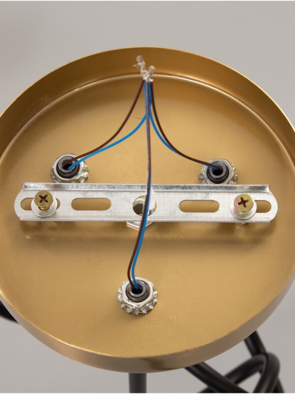 Люстра Люстра "Узел" 3х40Вт Е27 черный/латунь 52х52х36см