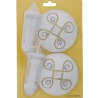 Крючок для штор CAPPIO KS033, d=98 мм, цвет белый с золотом, 2 шт Крючок для штор CAPPIO KS033, d=98 мм, цвет белый с золотом, 2 шт