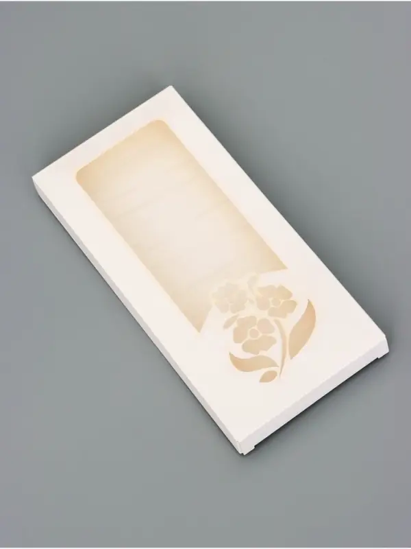 Подарочная коробка под плитку шоколада, с вырубным окном, «Цветочки», 17.1×8×1.4 см Подарочная коробка под плитку шоколада, с вырубным окном, «Цветочки», 17.1×8×1.4 см