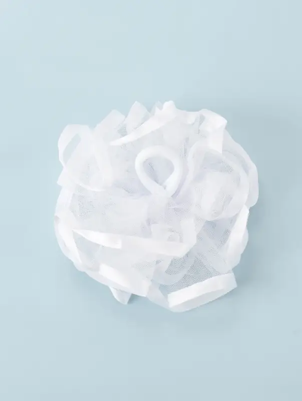 Бант для волос на резинке &laquo;Школьница&raquo;, волна, d=13 см, белый, МИКС