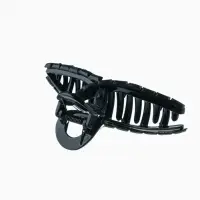 Крабик для волос &laquo;Кэрол&raquo;, петелька, 11&times;4 см, чёрный