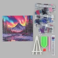 Алмазная мозаика &laquo;Северное сияние&raquo; 21&times;25 см, с мольбертом