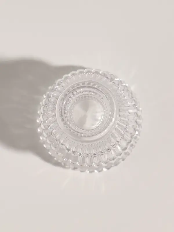 Подсвечник стекло  Подсвечник стекло "Ёлочка гофре" прозрачный d=2,2 см 6х6х8 см