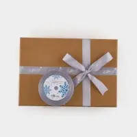 Лента атласная &laquo;С Новым годом!&raquo;, 2 см &times; 23&plusmn;1 м, серая