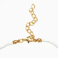 Чокер "Морской мир" русалочка с жемчугом, цвет бело-голубой в золоте