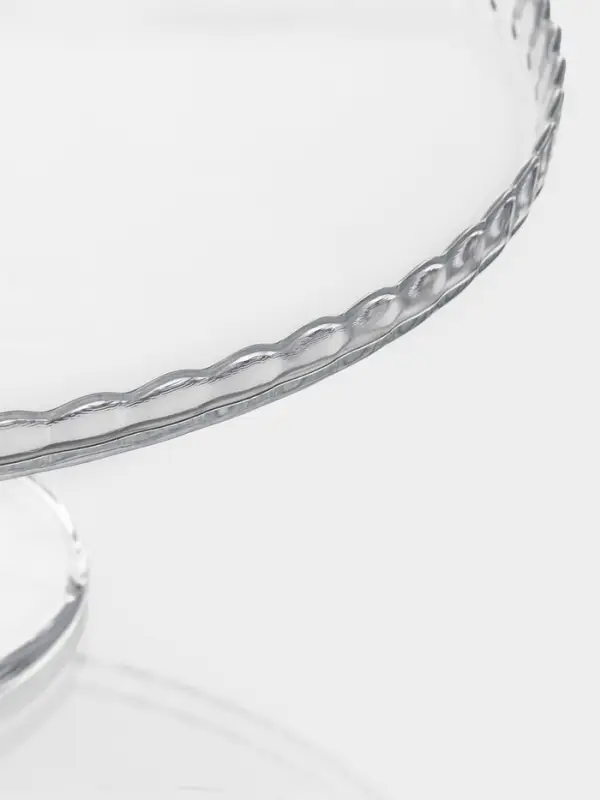 Подставка для торта Paşabah&ccedil;e Patisserie, с крышкой, для ножке, стекло, прозрачная