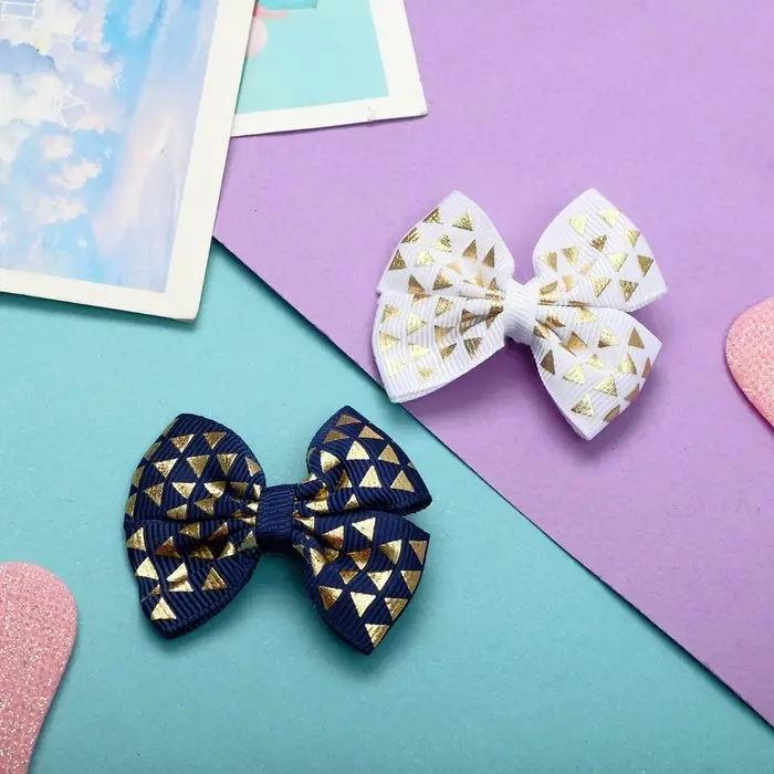 Зажим для волос  Зажим для волос "Бантик" ромбики, 4 см
