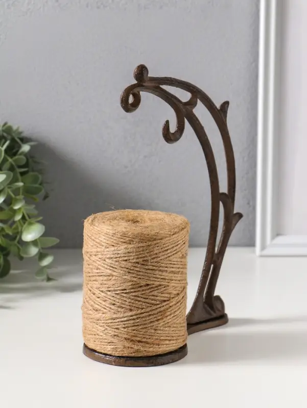 Фигурка - катушка для ниток чугун &laquo;Ветвь&raquo;, с ножницами, 16.5&times;8.5&times;23.5 см